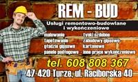 Logo REM-BUD Usługi Remontowo Budowlane i Wykończeniowe